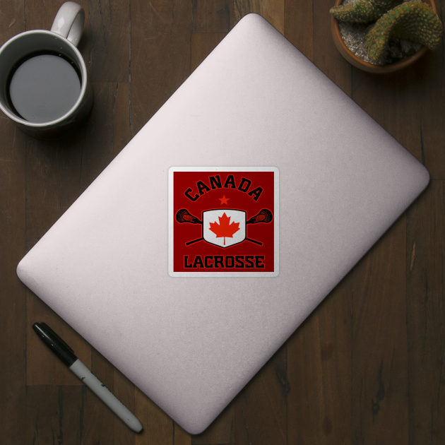 Canada lacrosse red background by euror-design